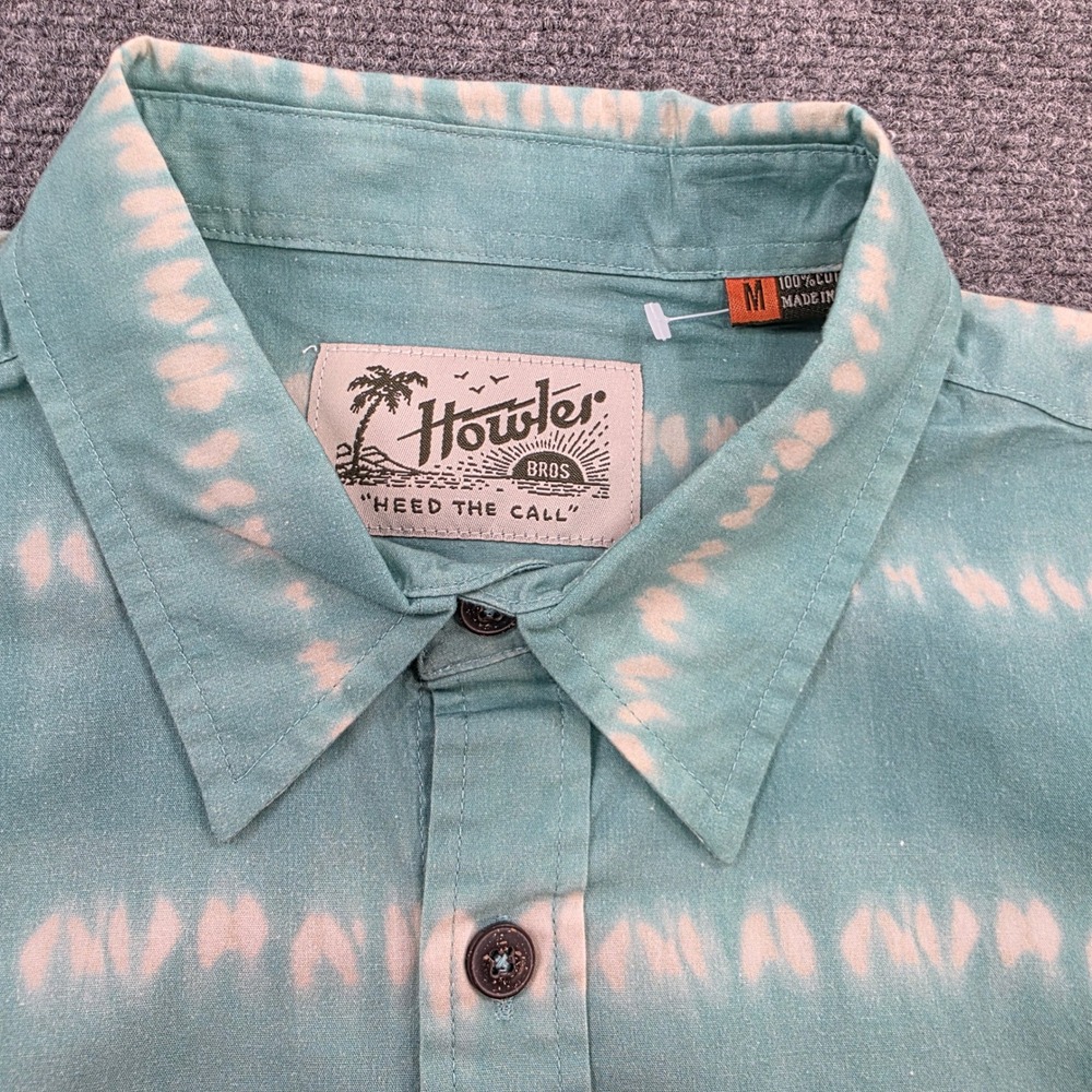 Howler Bros San Gabriel Hazy Horizon Seaspray‎ Short Sleeve Shirt - M
